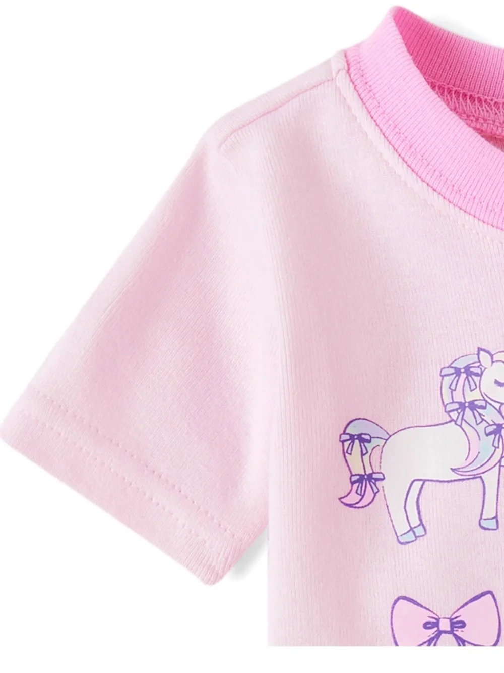 Toddler Girls Pink Unicorn Bow Snug Fit Pajamas